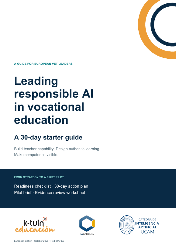 Cover of the guide Leading responsible AI in vocational education